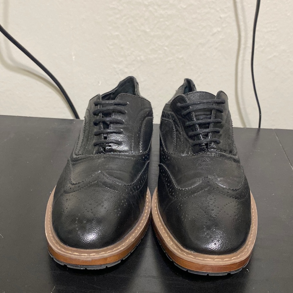 Perry Ellis Portfolio Men’s Size 9 Alfred Dress Shoes Oxford Wing Tip Black